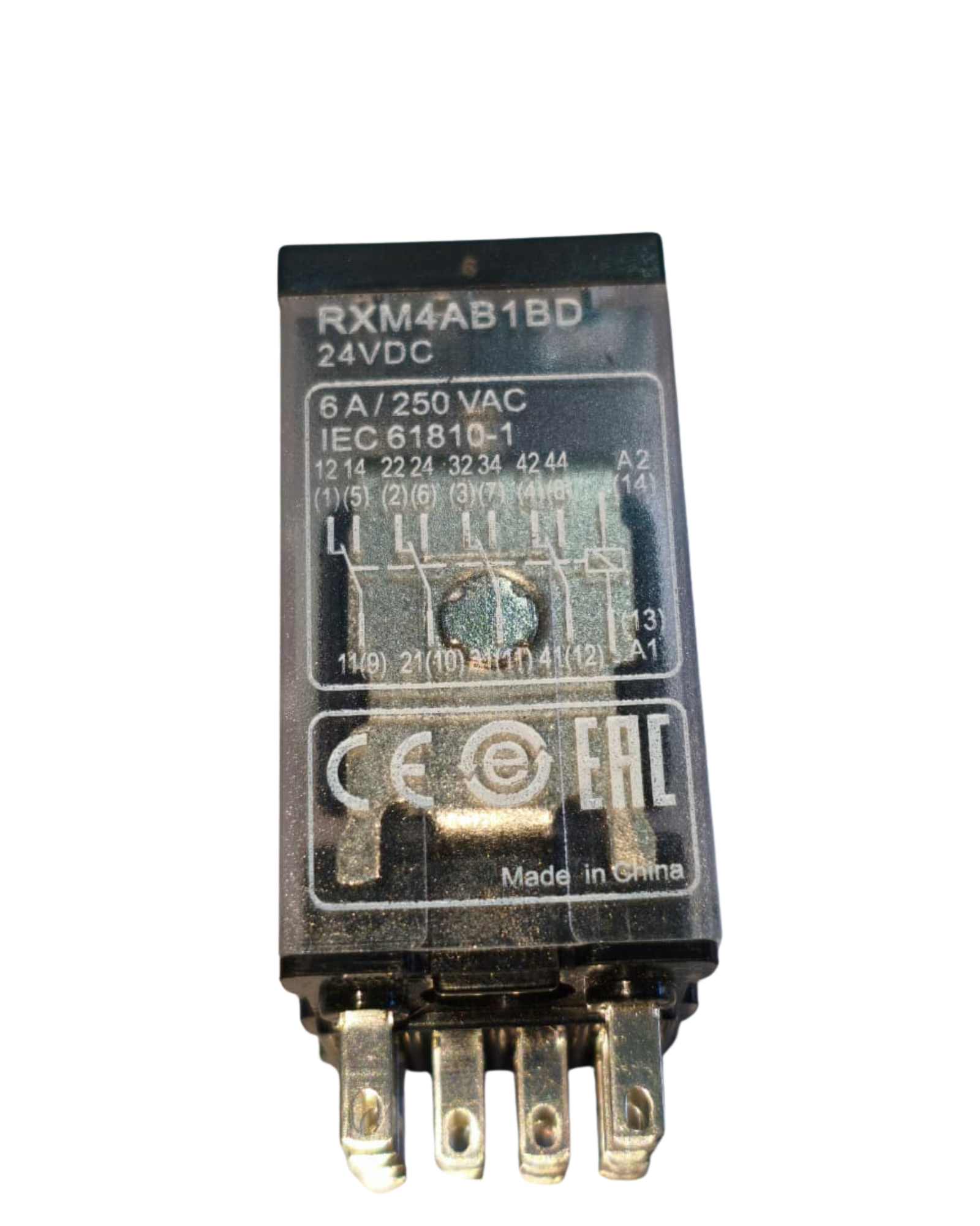 Relé De Interface Schneider Rxm4ab1bd 24vcc 6a Miniatura